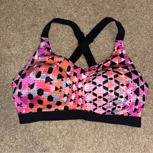 Victorias Sport Lightweight multicolor sports bra, size 32DD